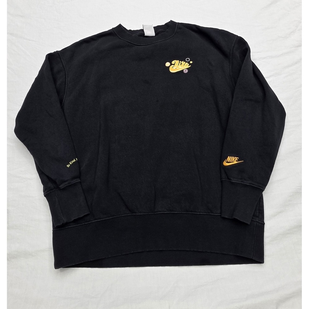 Nike Black Retro Crewneck Sweatshirt Men's Size Small‎